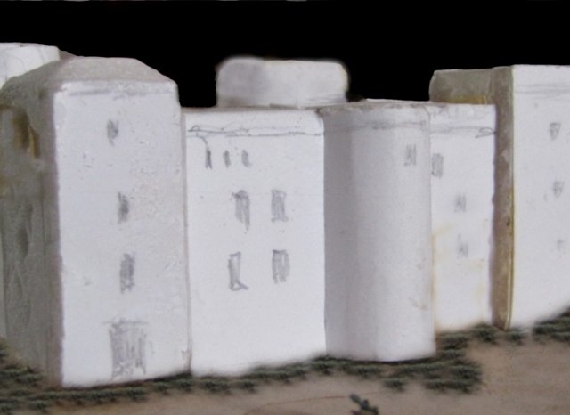 Maquette du village médiéval réalisée en 2009 &copy;&copy; 2019 
